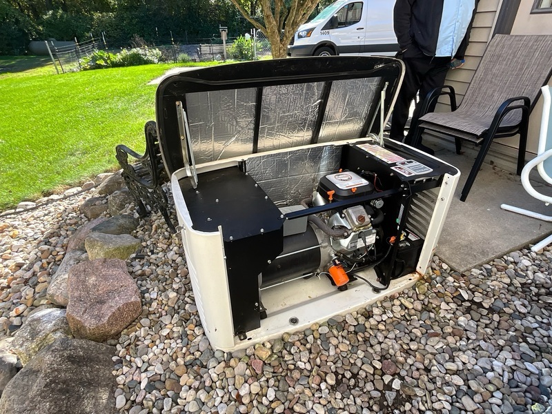 Generac standby generator closeup